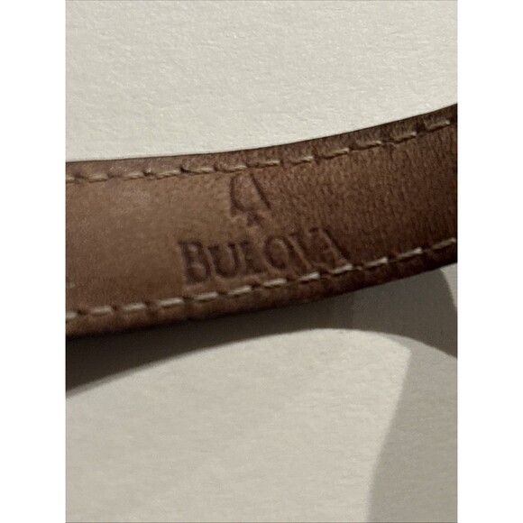 Bulova Tank Watch Women 21mm White Dial Silver Black Leather Band New Battery main image 9